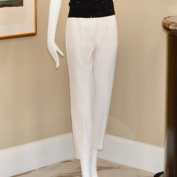 🆕🏷️ St. John Ecru Straight Leg Pants in White - Picture 5 of 16